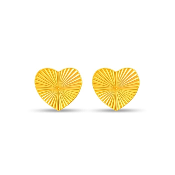 Silvère 925 Silver Frilled Heart Stud Earrings