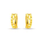 Silvère 925 Silver Chain Chic Hoop Earrings with 18k gold plating