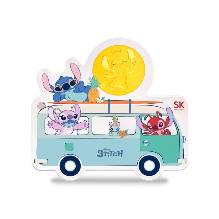 Disney Stitch Road Trip Adventure 999 Pure Gold Treasure (0.1g)