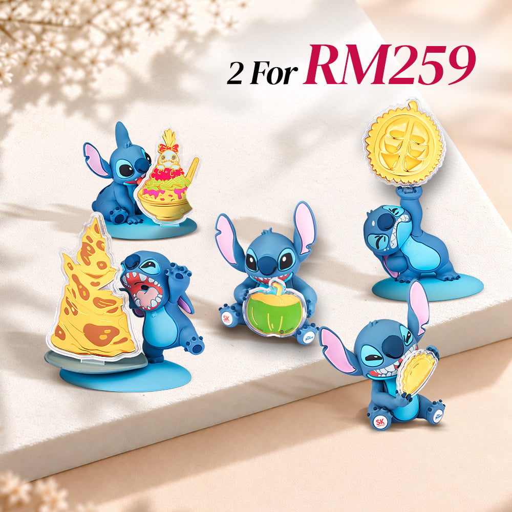 Disney Stitch Taste of Malaysia Blind Box 999 Pure Gold Bundle in 999 Pure Gold - SK Jewellery