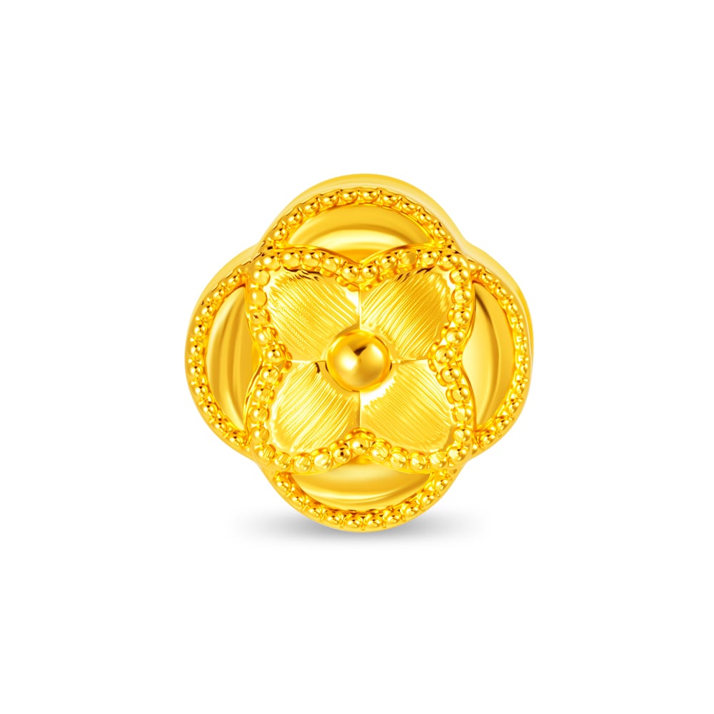 Sunlit Petal Treasure 999 Pure Gold Charm in 999 Pure Gold - SK Jewellery