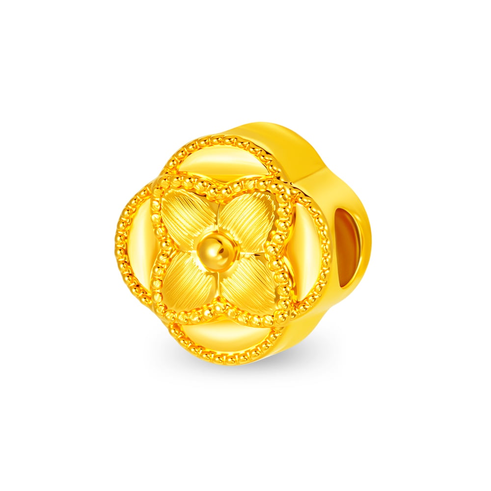 Sunlit Petal Treasure 999 Pure Gold Charm in 999 Pure Gold - SK Jewellery