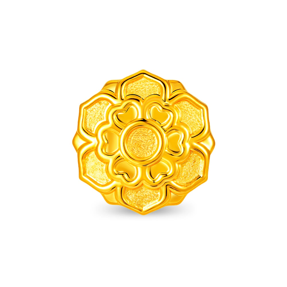 Aura Bloom 999 Pure Gold Charm in 999 Pure Gold - SK Jewellery