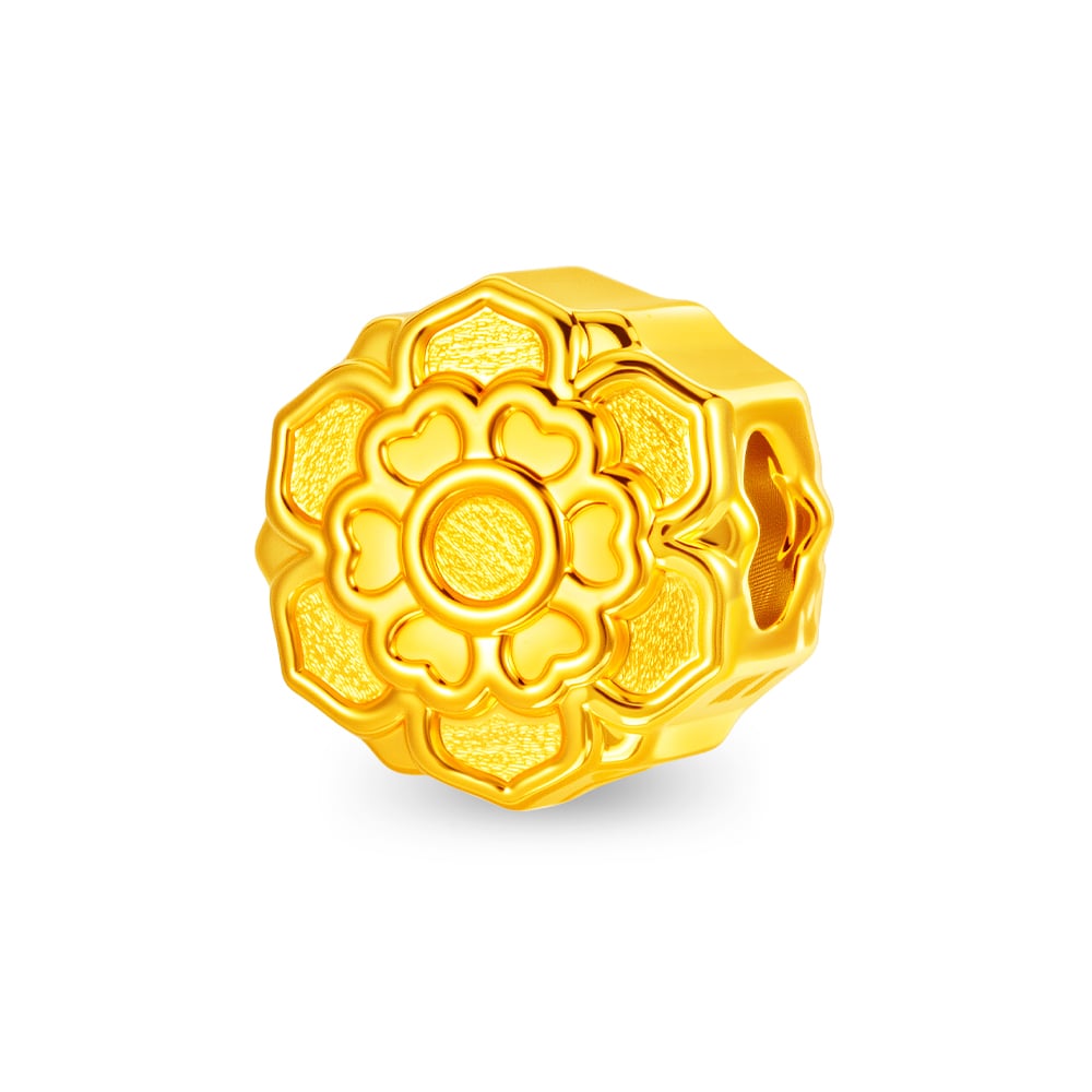 Aura Bloom 999 Pure Gold Charm in 999 Pure Gold - SK Jewellery