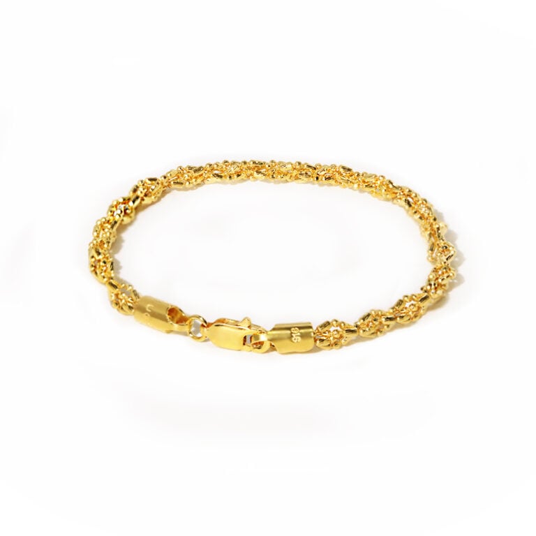 Radiant Cluster 916 Gold Bracelet