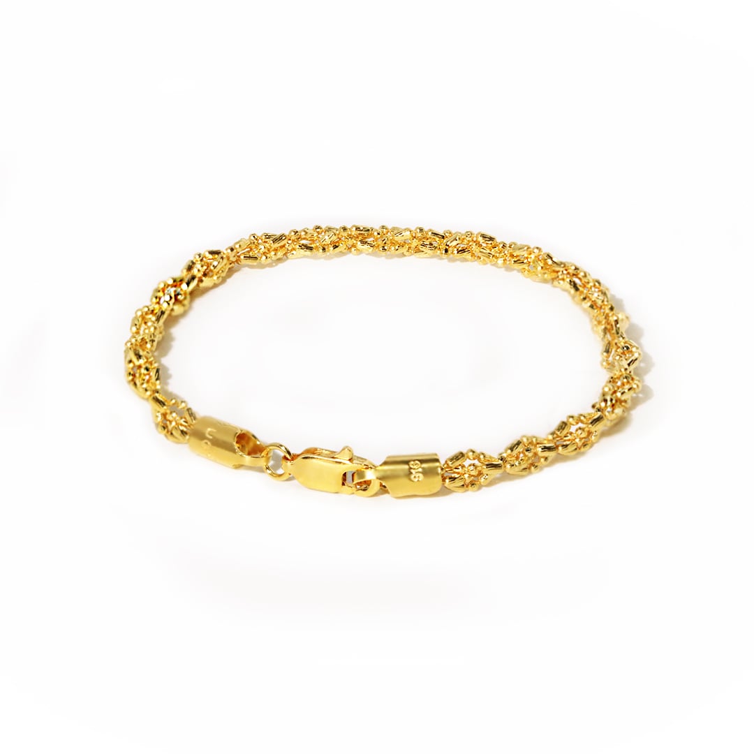Radiant Cluster 916 Gold Bracelet in 916 Gold - SK Jewellery