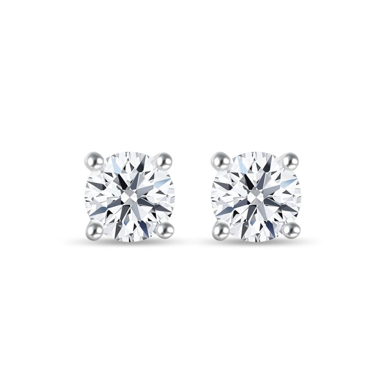Star Carat 4-Prong 1.0CT Classic Diamond Earrings