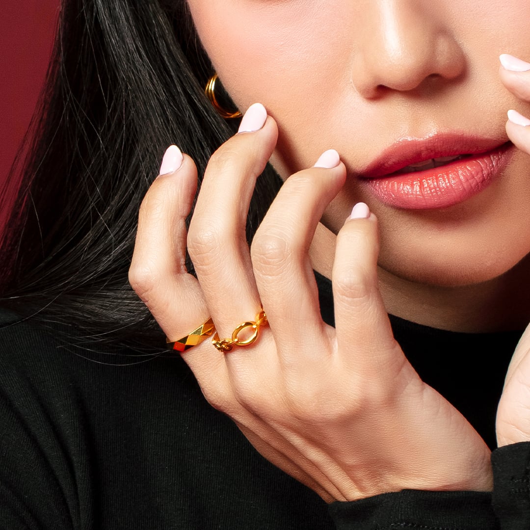 Rhombus Radiance 999 Pure Gold Ring