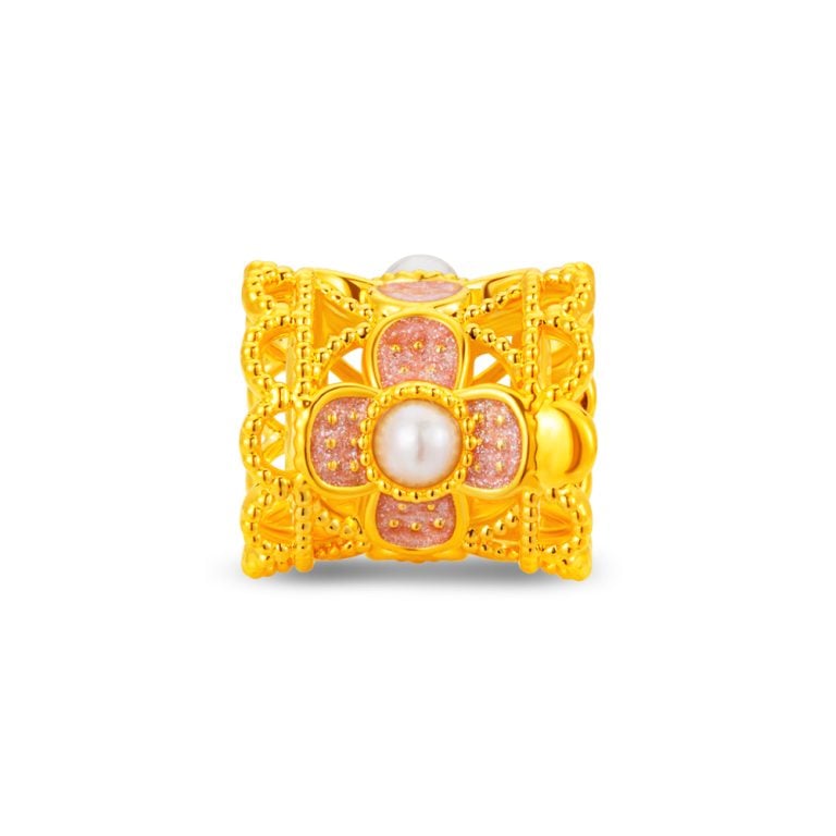 Blossom Pearl 999 Pure Gold Charm
