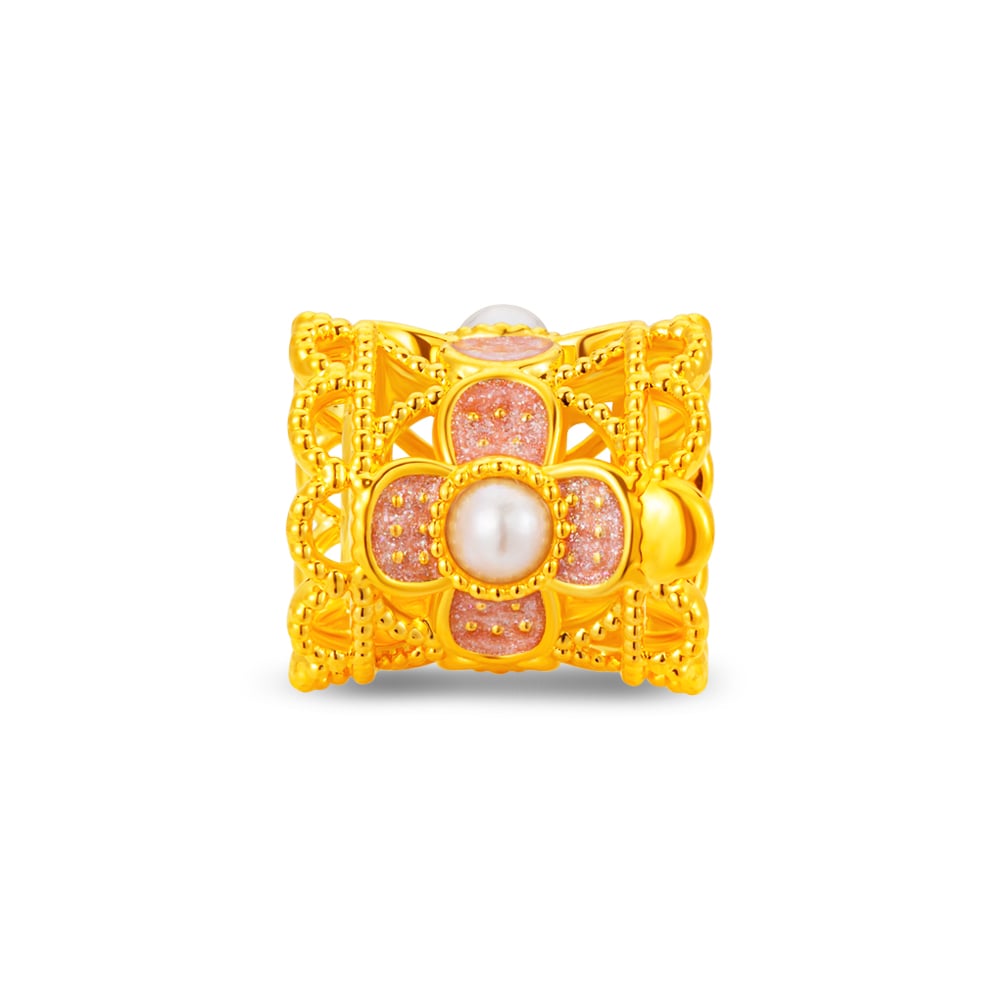Blossom Pearl 999 Pure Gold Charm in 999 Pure Gold - SK Jewellery