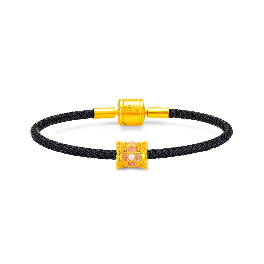 Blossom Pearl 999 Pure Gold Charm