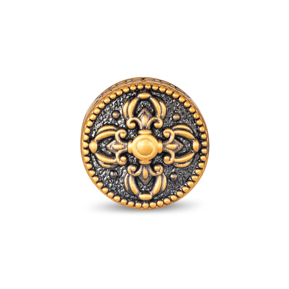 Noble Quatrefoil 999 Pure Black Gold Charm in 999 Pure Gold - SK Jewellery
