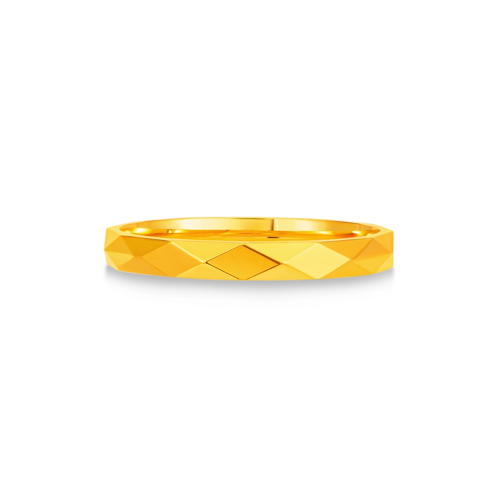 Rhombus Radiance 999 Pure Gold Ring in 999 Pure Gold - SK Jewellery