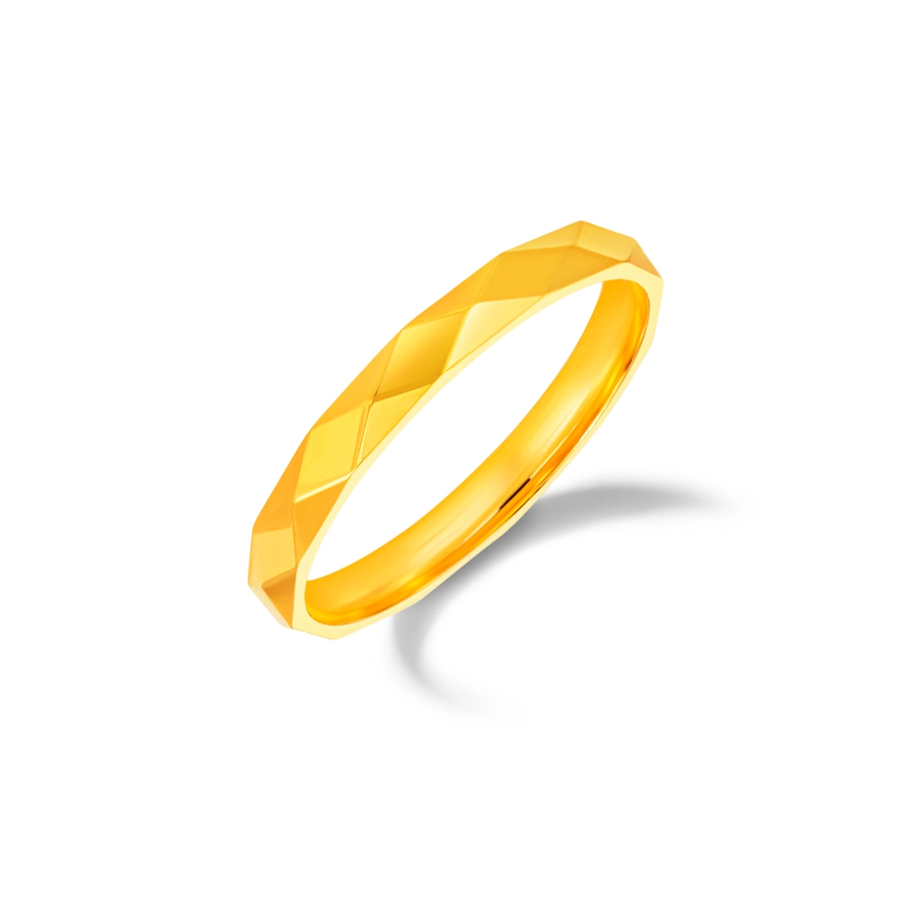 Rhombus Radiance 999 Pure Gold Ring in 999 Pure Gold - SK Jewellery