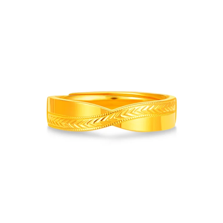 Infinity Embrace 999 Pure Gold Men’s Wedding Band