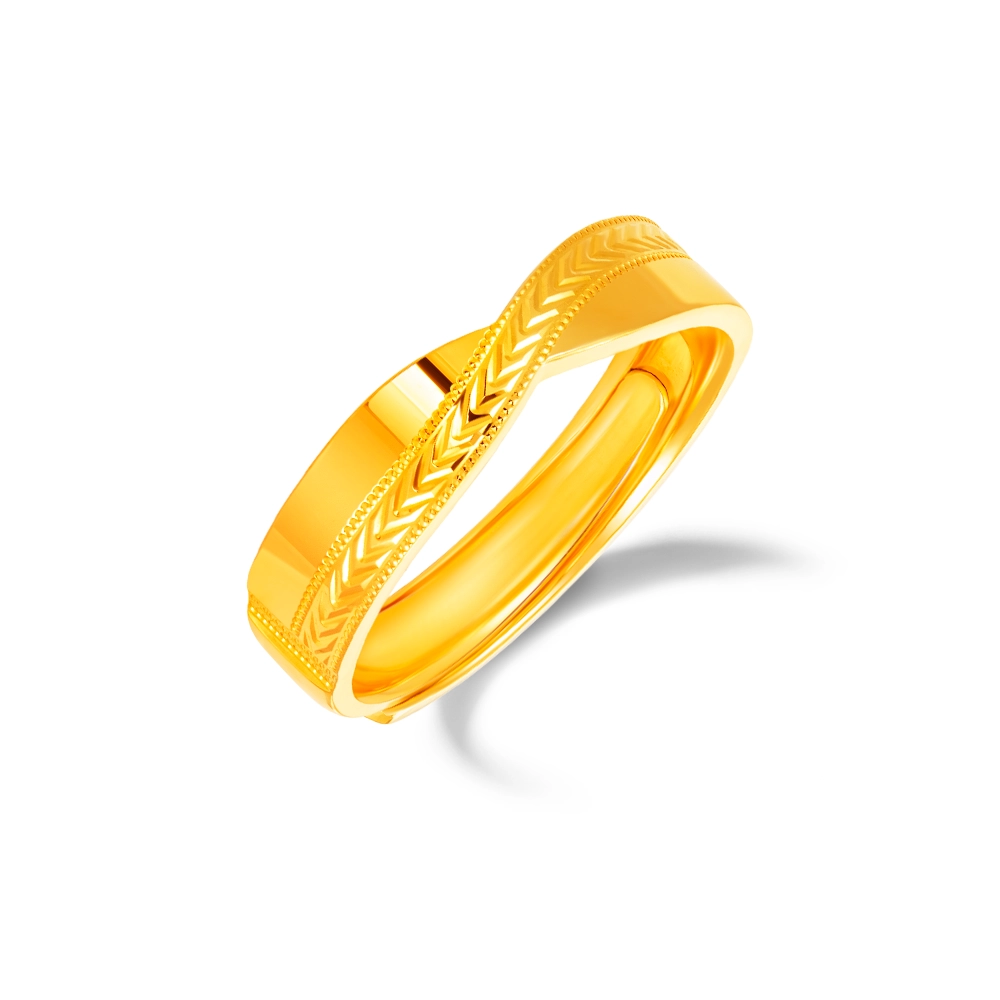 Infinity Embrace 999 Pure Gold Men’s Wedding Band
