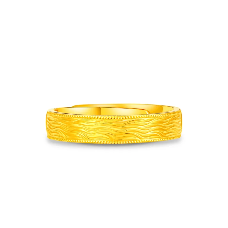 Golden Wave 999 Pure Gold Women’s Wedding Band