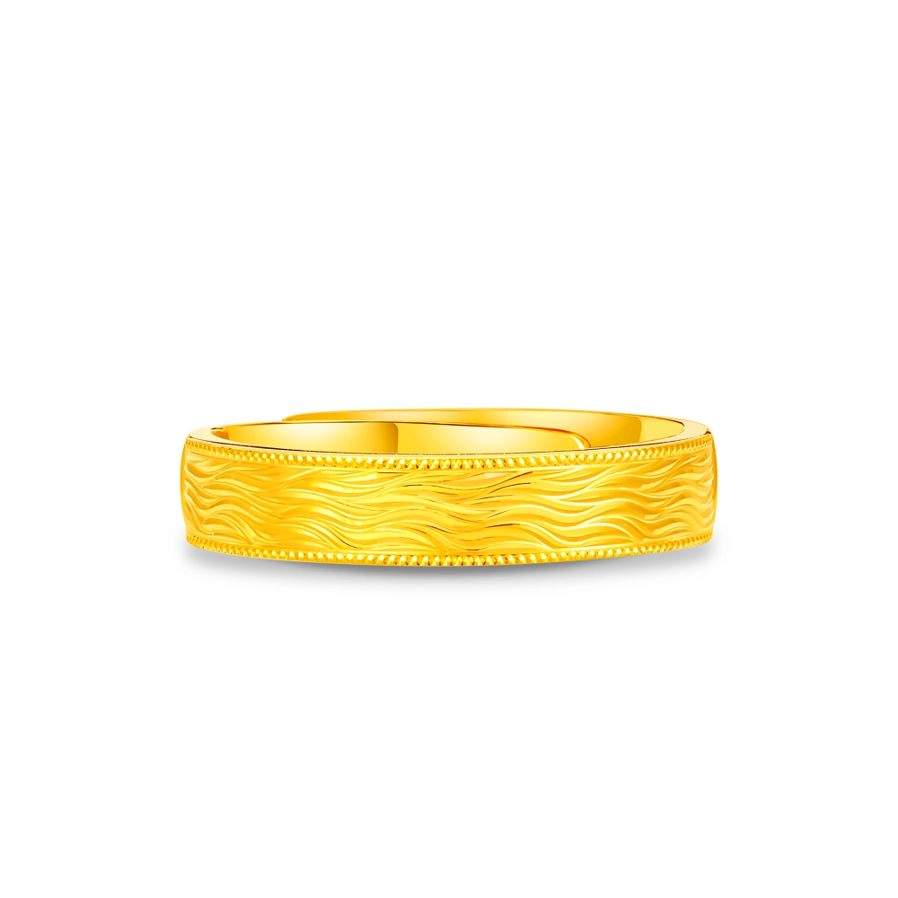 Golden Wave 999 Pure Gold Women's Wedding Band in 999 Pure Gold - SK Jewellery