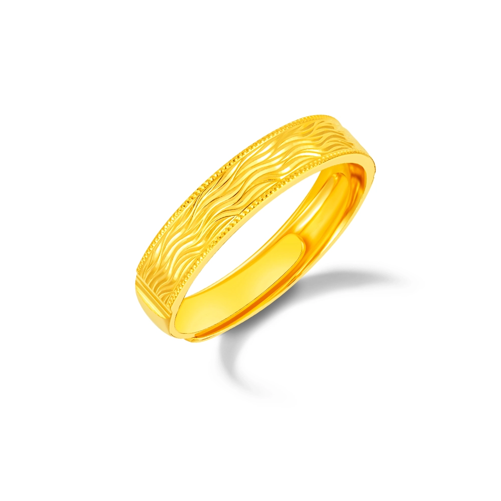 Golden Wave 999 Pure Gold Women’s Wedding Band