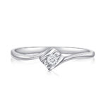 SK JEWELLERY SIMPLE LOVE 0.5 carat solitaire Diamond Ring in 10K White Gold