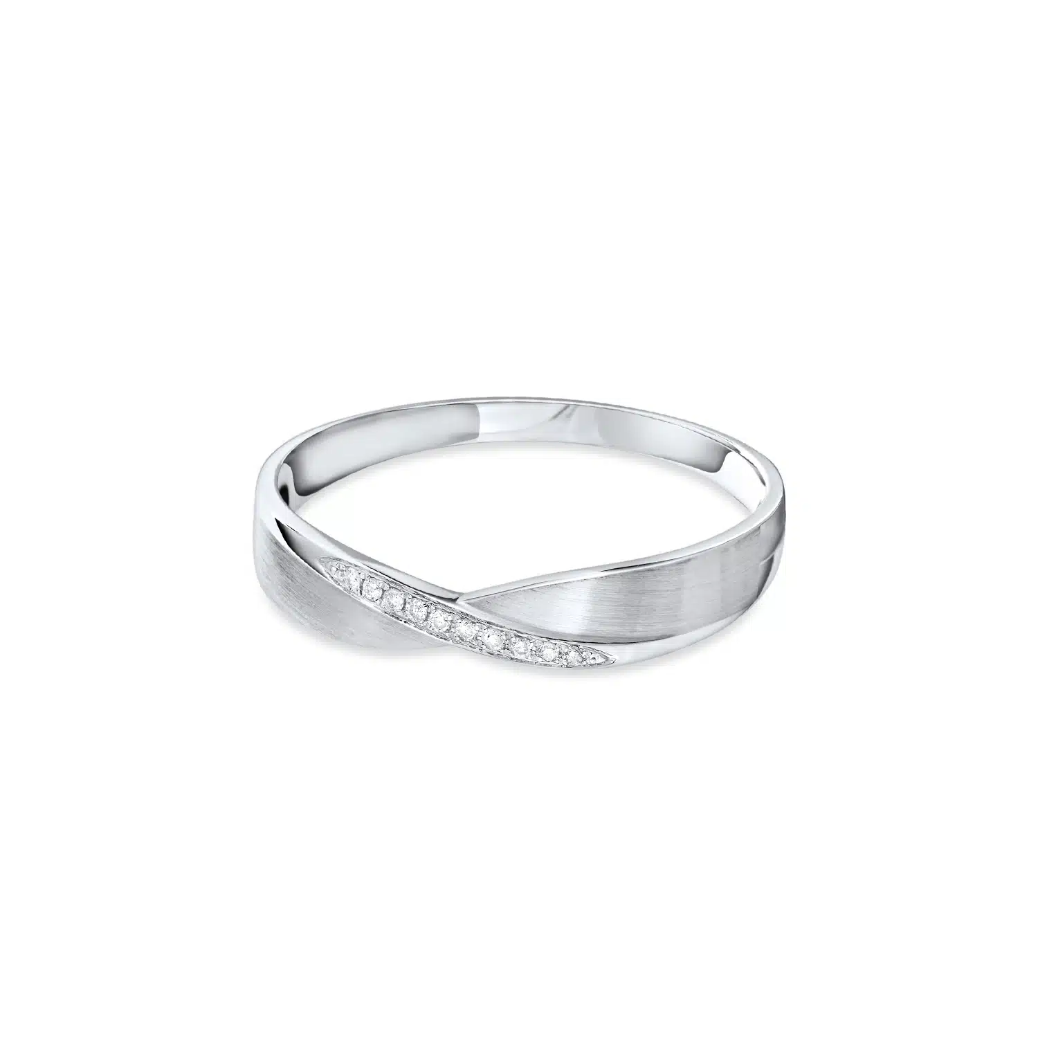 MOMENTO INFINITY OF LOVE celebrate a lifetime of love 14k WHITE GOLD totalling 0.03 carat weight WEDDING BAND
