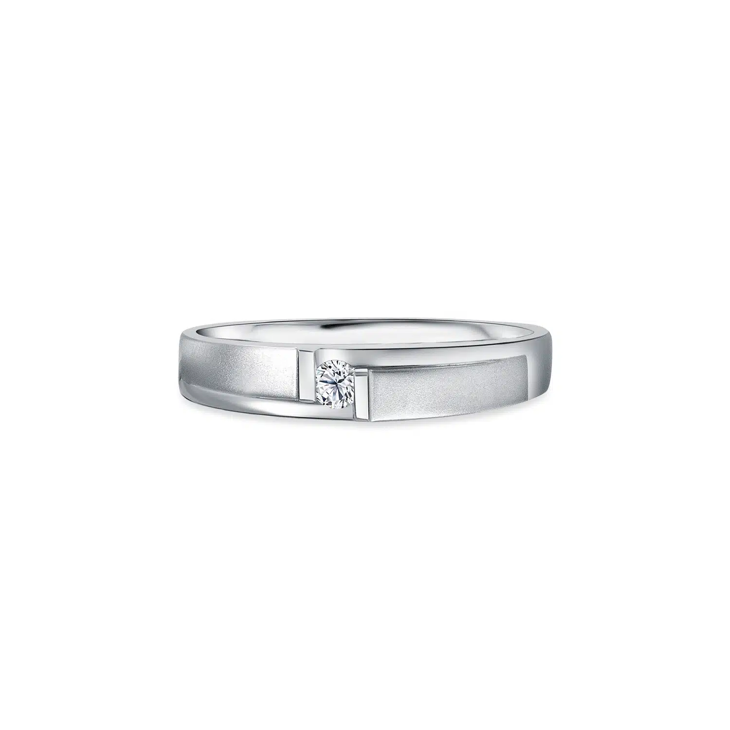 MOMENTO MY ONE TRUE LOVE celebrate love for a lifetime in 18k white gold totaling in 0.05 carat weight WEDDING BAND