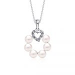 SK JEWELLERY YOU COMPLETE ME PEARL PENDANT IN 10k WHITE GOLD and DIAMONDS