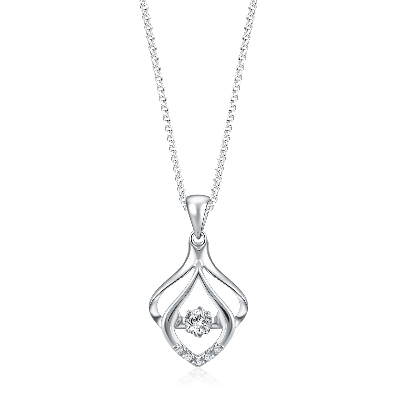 Rence Dancing Star Diamond Pendant with Chain | SK Jewellery