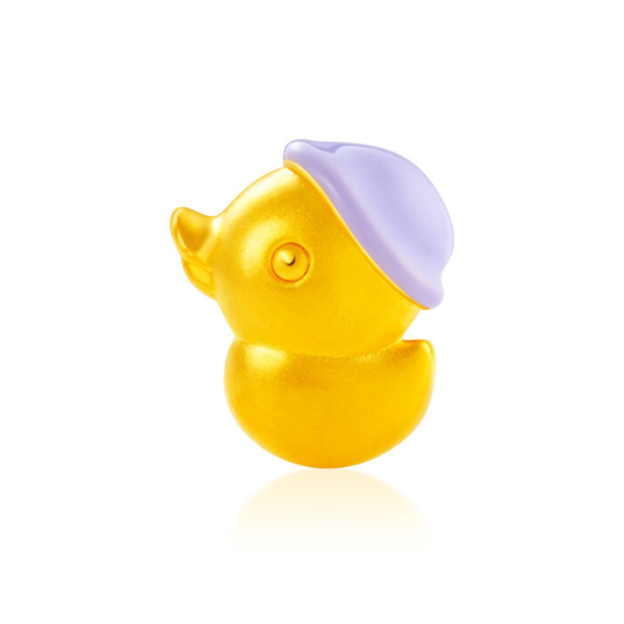 Yellow Rubber Duck 999 Pure Gold Charm Bracelet