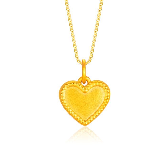 SK Jewellery First Love 999 Pure Gold Pendant