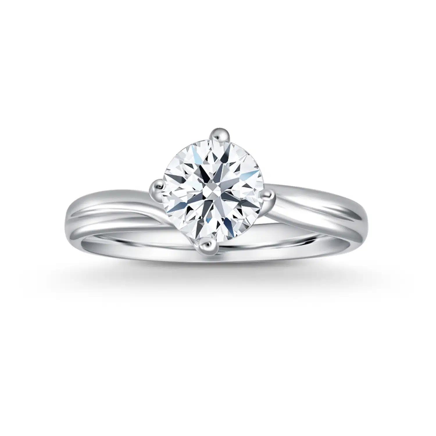 cincin tunang perempuan dengan berlian. Star Carat Classic Twirl Diamond Ring