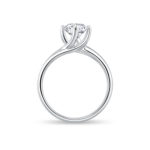 SK JEWELLERY STAR CARAT CLASSIC TWIRL DIAMOND RING in 14k white gold 4 prongs twirl settings