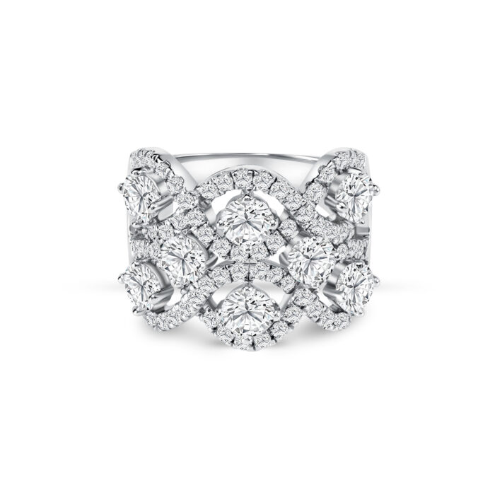 SK CINCIN BERLIAN STAR CARAT FANCY cincin berlian tumbuh makmal ini direka dengan elegan dalam emas putih 18k untuk cincin tunang perempuan