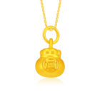 SK Jewellery 999 Pure Gold Prosperity Pendant with Chain
