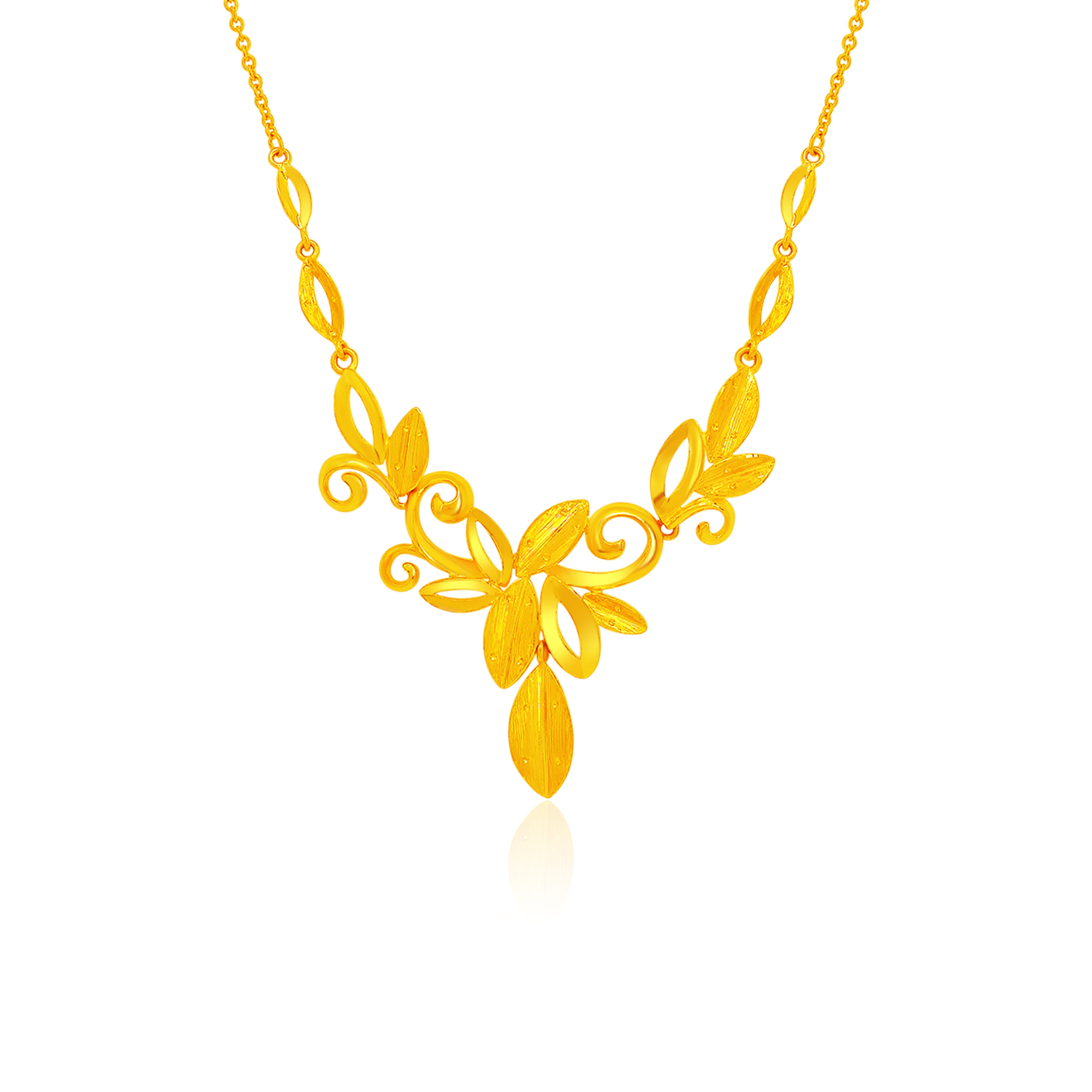 Classy Gold Leaf 999 Pure Gold Set | SK Jewellery