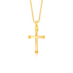SK 916 CLASSIC CROSS GOLD PENDANT & NECKLACE FOR WOMEN
