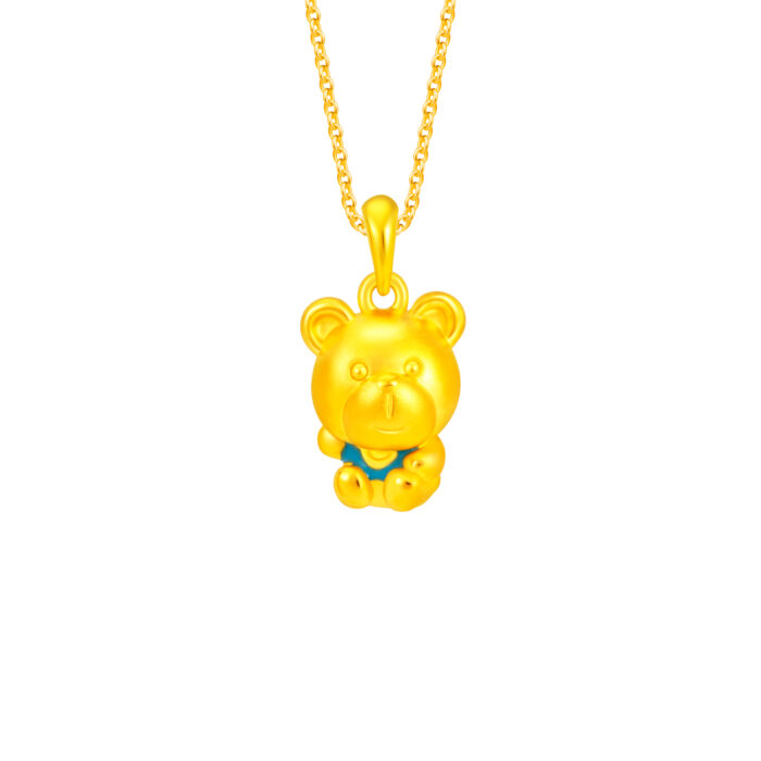 SK Jewellery 999 Pure Gold Beary Pendant