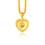 Loket emas 916 - SK Jewellery ORO Amare 916 Heart in Heart Pendant