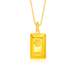 SK Jewellery Gold Bar 999 Pure Gold Pendant (Matte)