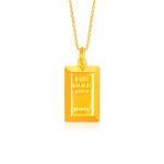 SK Jewellery Deluxe Gold Bar 999 Pure Gold Pendant (Glossy)