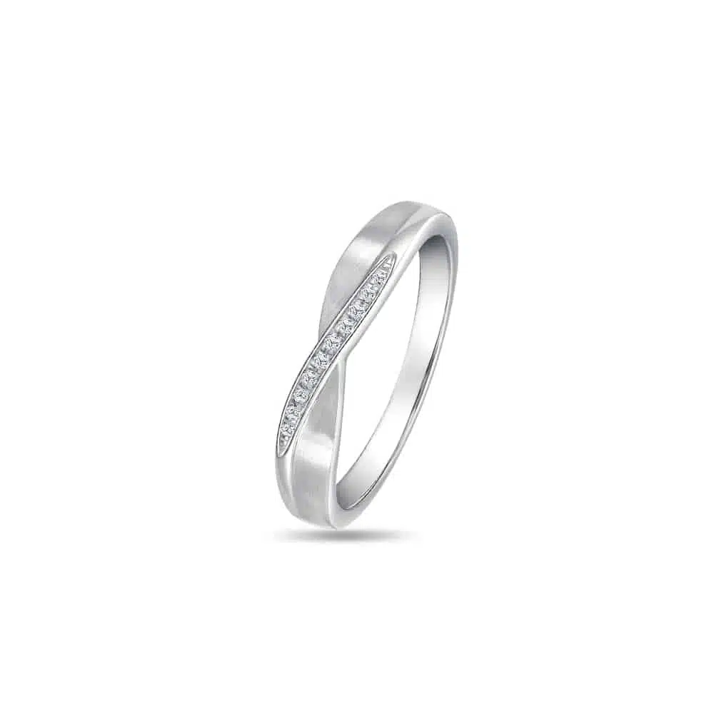 MOMENTO INFINITY OF LOVE to celebrate eternal love WHITE GOLD WEDDING BAND