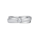 MOMENTO INTERWINED where two individuals' lives intertwine WHITE GOLD WEDDING RINGS