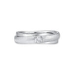 MOMENTO INTERWINED where two individuals' lives interwined WHITE GOLD WEDDING RINGS