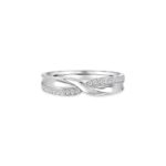 SK JEWELLERY Momento Infinite Love Spark 18k White Gold Diamond Wedding Ring for women
