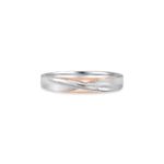 SK JEWELLERY MOMENTO CROSSROAD TO HAPPINESS WEDDING RING for Men in 18k White gold & rose gold
