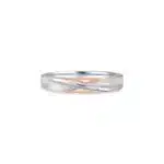 SK JEWELLERY MOMENTO CROSSROAD TO HAPPINESS WEDDING RING for Men in 18k White gold & rose gold