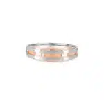 SK Jewellery TRUE LOVE ONE AND ONLY Men's Wedding Ring in 18k white gold & rose gold