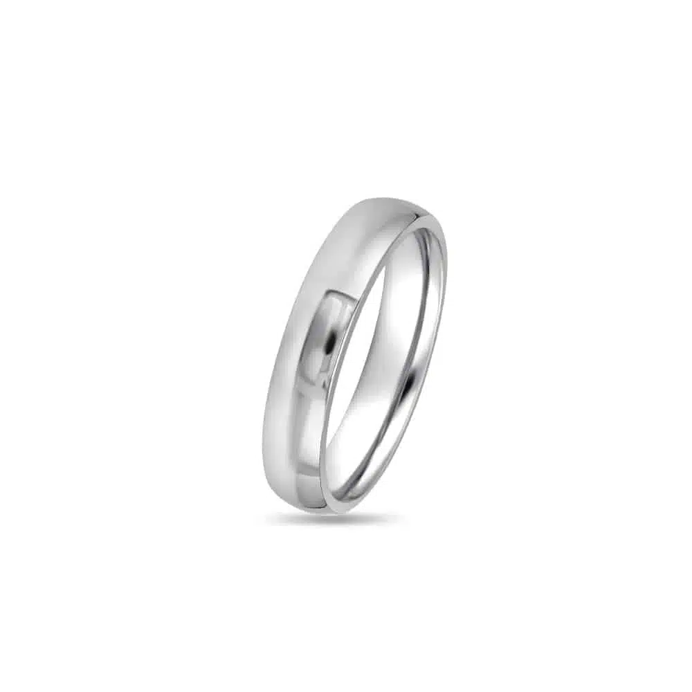 JILL RENE encompassing a modern touch to a classic design WHITE GOLD WEDDING BAND