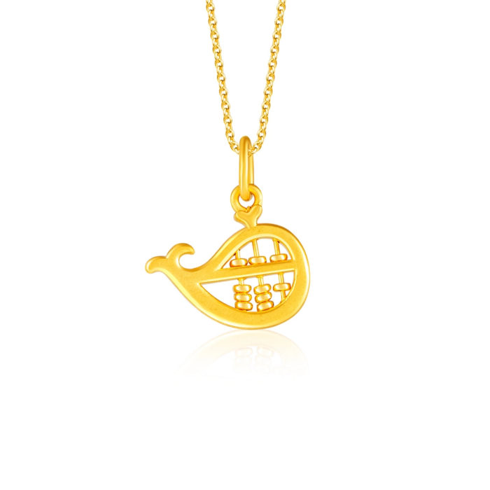 SK Jewellery Whale-thy Abacus 999 Pure Gold Pendant