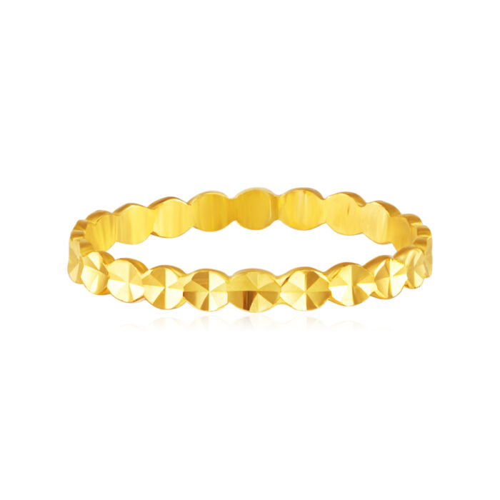 SK CINCIN EMAS TULEN 999 ROXY cincin dengan reka bentuk renda dalam emas tulen 999